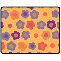 Floral Pattern Double Sided Fleece Blanket (medium) 