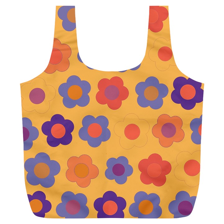 Floral pattern Full Print Recycle Bags (L) 