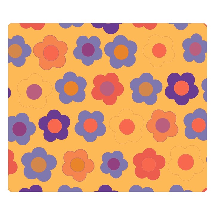 Floral pattern Double Sided Flano Blanket (Small) 