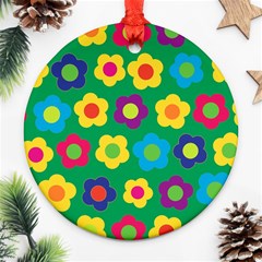 Floral Pattern Ornament (round) by Valentinaart