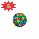 Floral pattern 1  Mini Magnet (10 pack)  Front