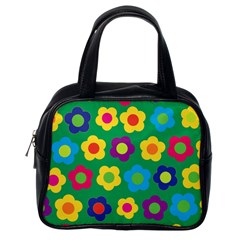 Floral Pattern Classic Handbags (one Side) by Valentinaart