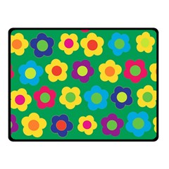 Floral Pattern Double Sided Fleece Blanket (small) 