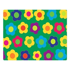 Floral Pattern Double Sided Flano Blanket (large) 