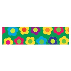 Floral Pattern Satin Scarf (oblong)