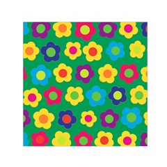 Floral Pattern Small Satin Scarf (square)