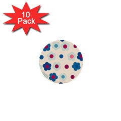 Floral Pattern 1  Mini Buttons (10 Pack)  by Valentinaart