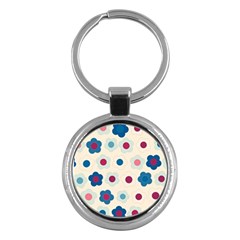 Floral Pattern Key Chains (round)  by Valentinaart