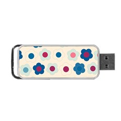 Floral Pattern Portable Usb Flash (two Sides)