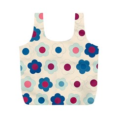 Floral Pattern Full Print Recycle Bags (m)  by Valentinaart