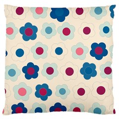 Floral Pattern Large Flano Cushion Case (one Side)