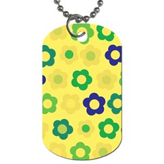 Floral Pattern Dog Tag (two Sides)