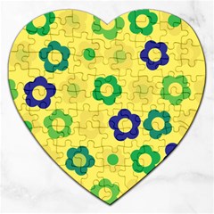 Floral Pattern Jigsaw Puzzle (heart) by Valentinaart