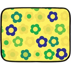 Floral Pattern Fleece Blanket (mini) by Valentinaart