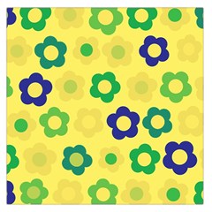 Floral Pattern Large Satin Scarf (square)