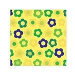 Floral pattern Small Satin Scarf (Square) Front