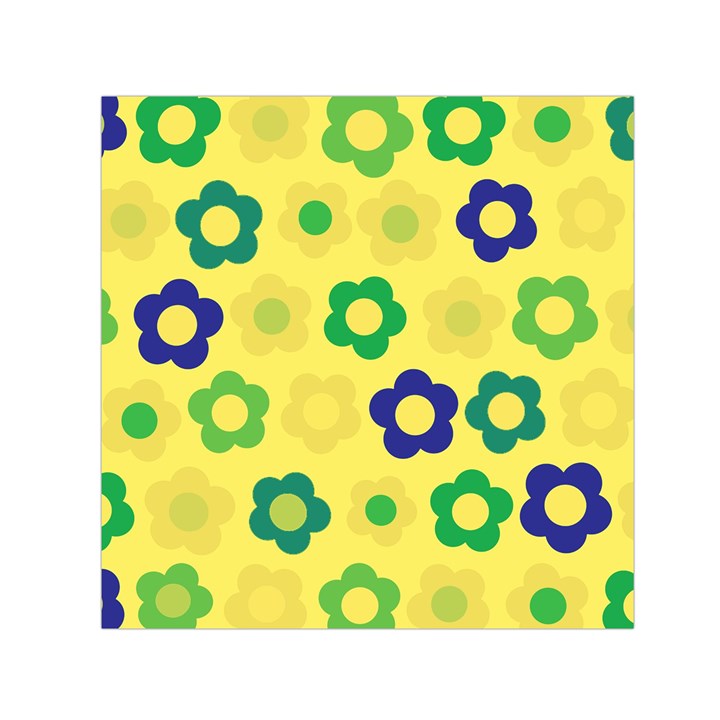 Floral pattern Small Satin Scarf (Square)