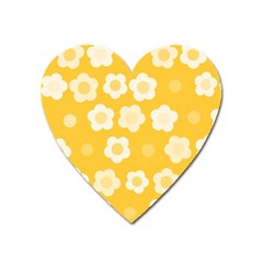 Floral Pattern Heart Magnet by Valentinaart