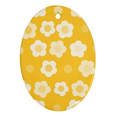 Floral Pattern Oval Ornament (two Sides)