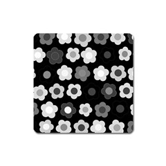 Floral Pattern Square Magnet by Valentinaart