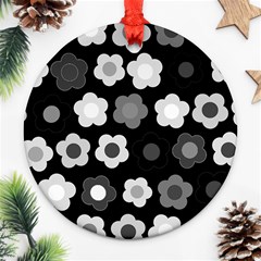 Floral Pattern Round Ornament (two Sides) by Valentinaart