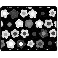 Floral Pattern Double Sided Fleece Blanket (medium)  by Valentinaart