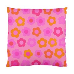 Pink Floral Pattern Standard Cushion Case (two Sides) by Valentinaart