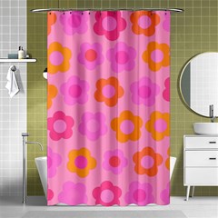 Pink Floral Pattern Shower Curtain 48  X 72  (small) 