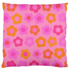 Pink Floral Pattern Standard Flano Cushion Case (one Side)