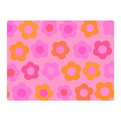 Pink Floral Pattern Double Sided Flano Blanket (mini) 