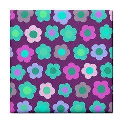 Floral Pattern Tile Coasters by Valentinaart