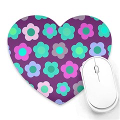 Floral Pattern Heart Mousepads by Valentinaart