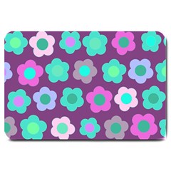 Floral Pattern Large Doormat  by Valentinaart