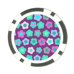 Floral Pattern Poker Chip Card Guard (10 Pack) by Valentinaart