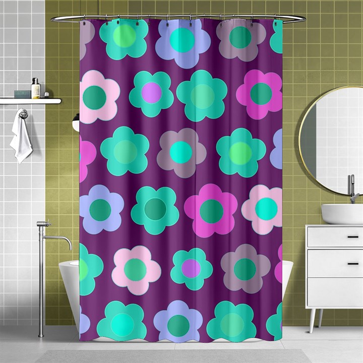 Floral pattern Shower Curtain 48  x 72  (Small) 