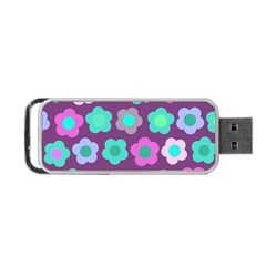 Floral Pattern Portable Usb Flash (one Side)