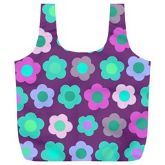 Floral Pattern Full Print Recycle Bags (l)  by Valentinaart