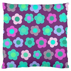 Floral Pattern Standard Flano Cushion Case (one Side)