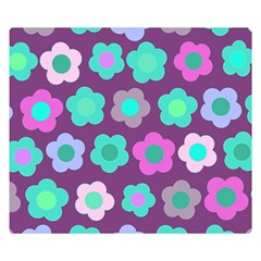 Floral Pattern Double Sided Flano Blanket (small) 