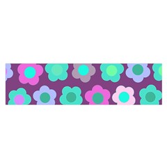 Floral Pattern Satin Scarf (oblong)