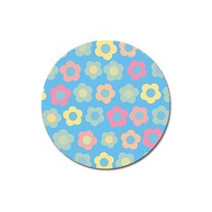 Floral Pattern Magnet 3  (round) by Valentinaart