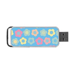 Floral Pattern Portable Usb Flash (two Sides)