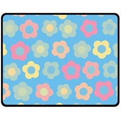 Floral Pattern Double Sided Fleece Blanket (medium) 