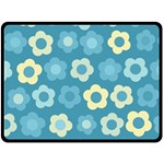 Floral pattern Double Sided Fleece Blanket (Large)  80 x60  Blanket Front