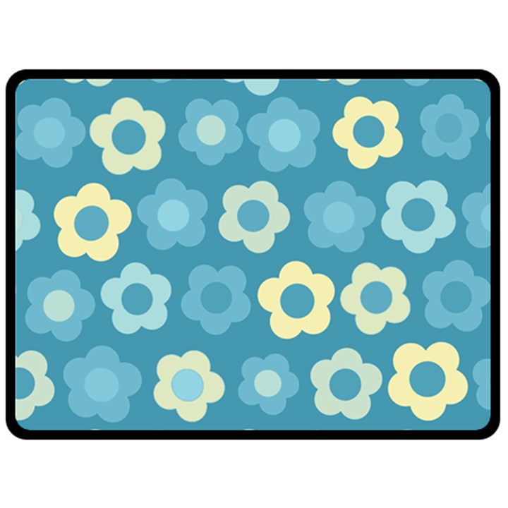 Floral pattern Double Sided Fleece Blanket (Large) 