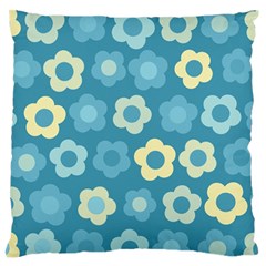 Floral Pattern Large Flano Cushion Case (two Sides)