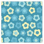 Floral pattern Large Satin Scarf (Square) Front