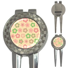 Floral Pattern 3-in-1 Golf Divots by Valentinaart