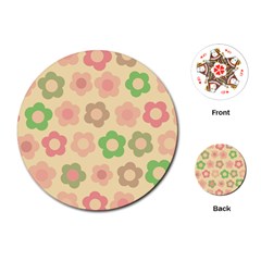 Floral pattern Playing Cards (Round) 