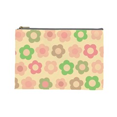 Floral Pattern Cosmetic Bag (large)  by Valentinaart